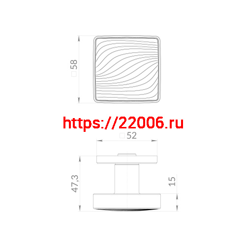 Ручка Punto (Пунто) раздельная K.EST.Q52.GIPNOZ SSC/WH-16 сатинированный хром/белый фото 2 Ручка Punto (Пунто) раздельная K.EST.Q52.GIPNOZ SSC/WH-16 сатинированный хром/белый фото 2
