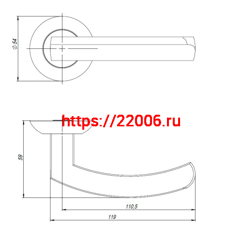 Ручка Ajax (Аякс) раздельная R.JR54.SIGMA (SIGMA JR) CP-8 хром 180мм фото 2 Ручка Ajax (Аякс) раздельная R.JR54.SIGMA (SIGMA JR) CP-8 хром 180мм фото 2