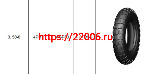 Покрышка  8" 3.50-8 Р63, KINGSTONE (YUANXING) 20 шт