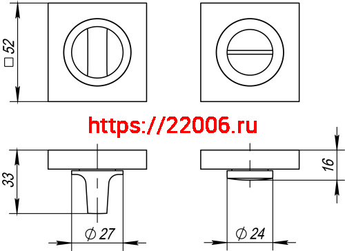 Ручка Fuaro (Фуаро) поворотная BK6.K.KM52 (BK6 KM) AB/GP-7 бронза/золото фото 3