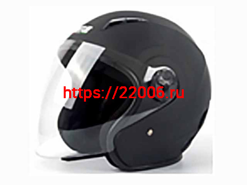 Мотошлем VIRTUE MD-207 открытый черный матовый (M)