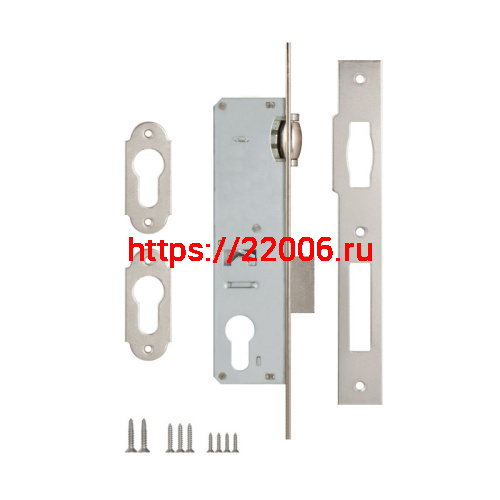 Корпус Kale kilit (Кале килит) узкопрофильного замка с роликовой защёлкой 155 (25 mm) w/b (никель) фото 3