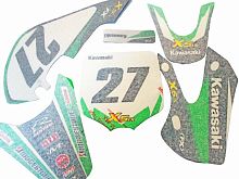 Комплект наклеек на кроссовый мотоцикл KLX Kawasaki