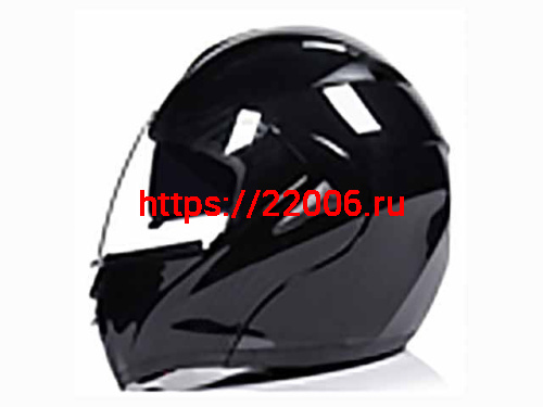 Мотошлем VIRTUE MD-808 трансформер с визором черный карбон (M)