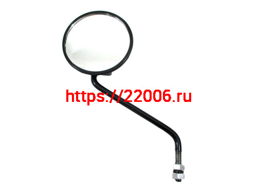 Зеркало круглое черный пластик стойка высокая резьба М10 Урал производство Ирбит Зеркало круглое черный пластик стойка высокая резьба М10 Урал производство Ирбит