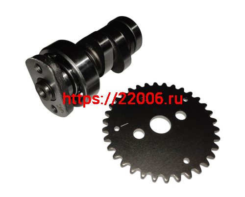 Распредвал в сборе со звездой 4х такт. GY6-180 1P62F WD180 (162F.02.200, 162F.02.213) фото 2