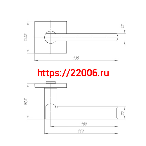 Ручка Ajax (Аякс) раздельная K.JS51.APOLO BL-24 черный фото 3