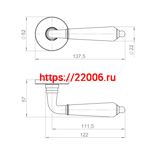 Ручка Ajax (Аякс) раздельная R.JSR51.LUCIA BL-24 черный фото 2 Ручка Ajax (Аякс) раздельная R.JSR51.LUCIA BL-24 черный фото 2