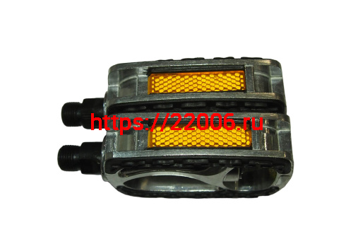 Педали Вело алюминий+резиновые вставки МТВ 121х74мм, катафот (EPD-29) фото 3 Педали Вело алюминий+резиновые вставки МТВ 121х74мм, катафот (EPD-29) фото 3