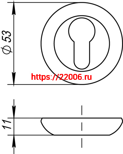 Накладка Fuaro (Фуаро) под цилиндр ET.R.RM54 (ET RM) SN/CP-3 матовый никель/хром фото 3