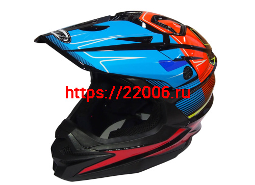 Шлем кроссовый COBRA JK803, черн-сине-оранж.,черн-бел.с крас., черн-сер с бел., раз-ры S (уп.6 шт)