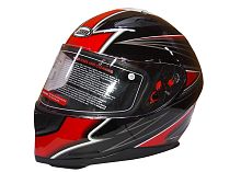 Шлем интеграл COBRA JK313, черный с красным(2), черный/синий (9), размеры S