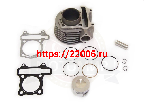 Цилиндр в сборе с поршнем 4-х такт.скут.(125см3) 52,4 мм 152QMI(цилиндр+поршень+палец D15mm+кольца) Цилиндр в сборе с поршнем 4-х такт.скут.(125см3) 52,4 мм 152QMI(цилиндр+поршень+палец D15mm+кольца)