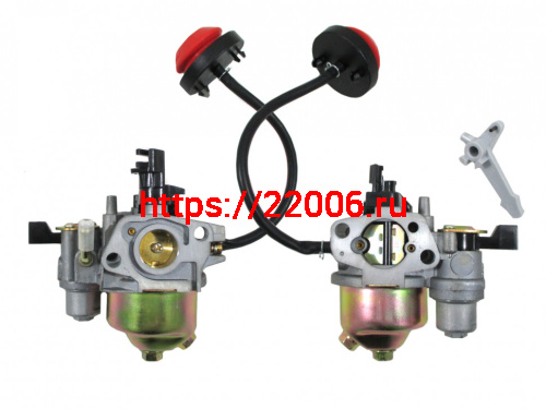 Карбюратор с подкачкой 168F в сборе с бензокраном Карбюратор с подкачкой 168F в сборе с бензокраном