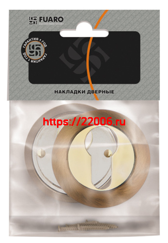 Накладка Fuaro (Фуаро) под цилиндр ET.R.RM54 (ET RM) SN/CP-3 матовый никель/хром фото 2