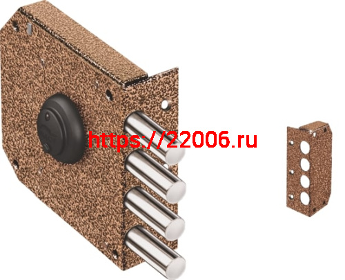 Замок Elbor (Эльбор) накладной сувальдный Базальт 1.05.51.КМА (медный антик), 5 кл. /20425/ Замок Elbor (Эльбор) накладной сувальдный Базальт 1.05.51.КМА (медный антик), 5 кл. /20425/