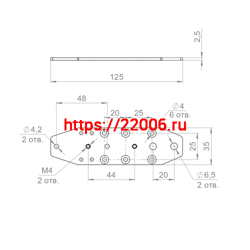 Монтажная пластина Armadillo (Армадилло) для SLD.Comfort-PRO.PROF/telescope mounting plate фото 2 Монтажная пластина Armadillo (Армадилло) для SLD.Comfort-PRO.PROF/telescope mounting plate фото 2