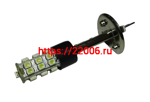 Лампа светодиодная (LED) 12V  H1 (P14.5s) 25SMD чип 3528  2Вт белая.