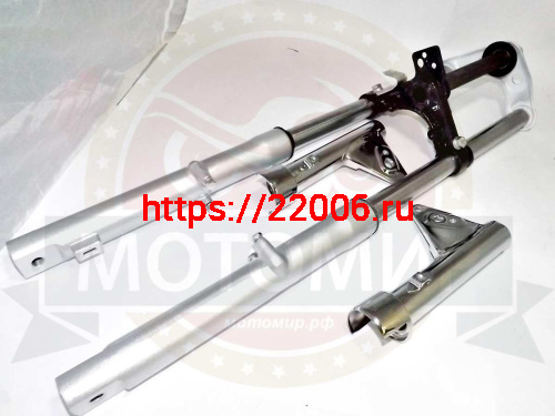 Вилка телескопическая передняя Альфа в сборе (перо 27 мм) ось 10мм (барабанный тормоз) стд фото 2 Вилка телескопическая передняя Альфа в сборе (перо 27 мм) ось 10мм (барабанный тормоз) стд фото 2