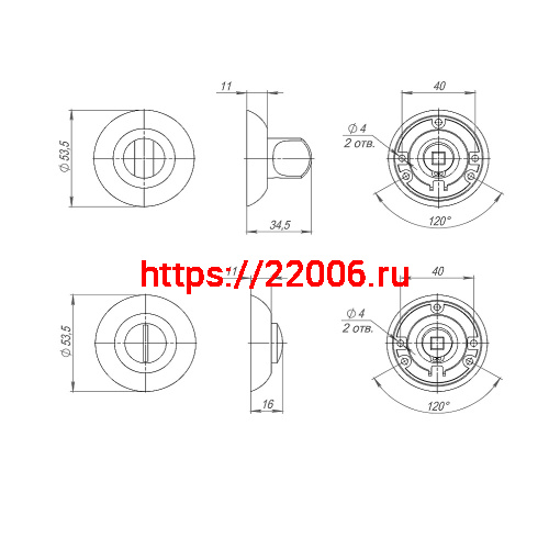 Ручка Punto (Пунто) поворотная BK6.R.TL54 (BK6 TL) ABG-6 зелёная бронза фото 3