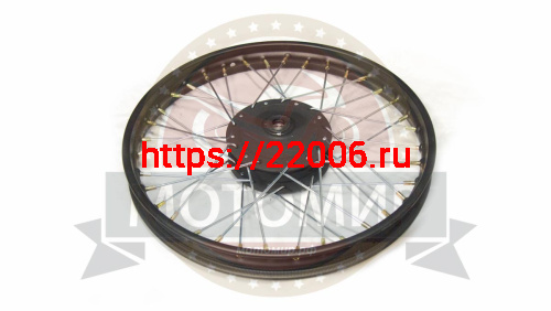 Обод 17" передний спицы, барабан. тормоз 1,4-17  TRICKLER XY110-17A в сборе (НАБОР)