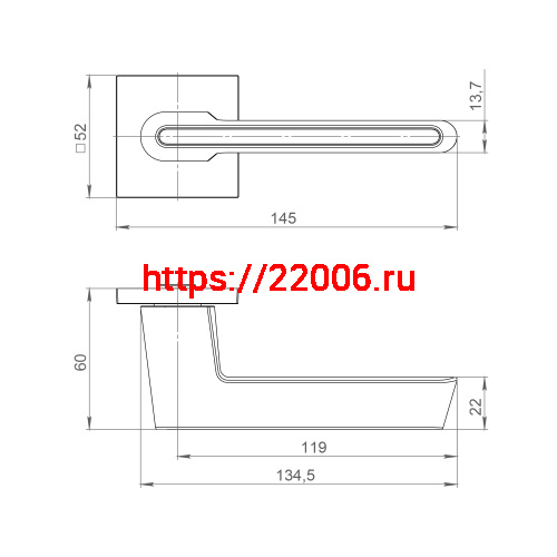 Ручка Ajax (Аякс) раздельная K.JS51.STICK SN/WH-19 матовый никель/белый фото 2