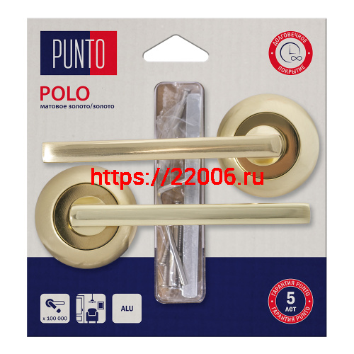 Ручка Punto (Пунто) раздельная LM/A R.TL54.POLO/HD SG/GP-4 матовое золото/золото Ручка Punto (Пунто) раздельная LM/A R.TL54.POLO/HD SG/GP-4 матовое золото/золото