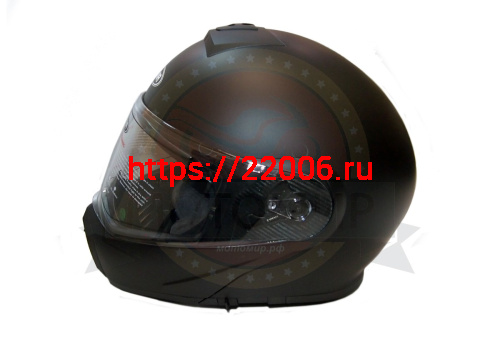 Шлем модуляр YM-929_3 "YAMAPA", (подбородок откидывается) TRANSFORMER, черный матовый, разм. S NEW фото 4