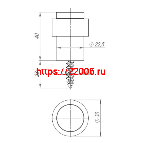Упор Fuaro (Фуаро) дверной напольный STOPPER/14 (DS-14 ) BL-24 черный фото 3