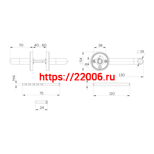 Ручка Fuaro (Фуаро) раздельная R.DSS304-0203/19 (квадрат 8х110 мм) INOX 304 фото 4 Ручка Fuaro (Фуаро) раздельная R.DSS304-0203/19 (квадрат 8х110 мм) INOX 304 фото 4