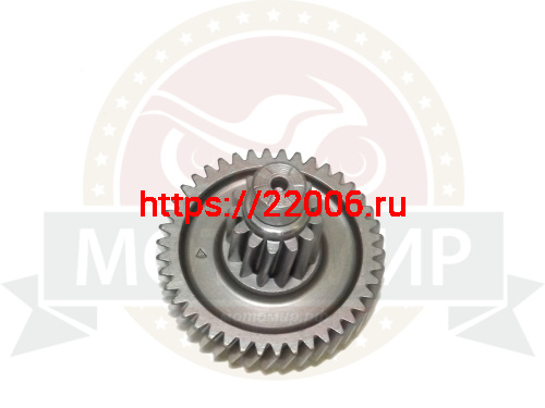 Шестерня редуктора GY6-125/150 ведущая (блок шестерня) D-69мм, h-60,5мм, d-15 косой зуб 42з (13з)