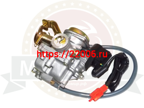 Карбюратор 4х такт. GY6-50/60  (FT50QT) (заслонка d16 мм) фото 2