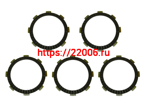 Диск сцепления YX140-160 ферридо YBR125  Хантер d91*118мм (компл. 5 шт.) (НАБОР)