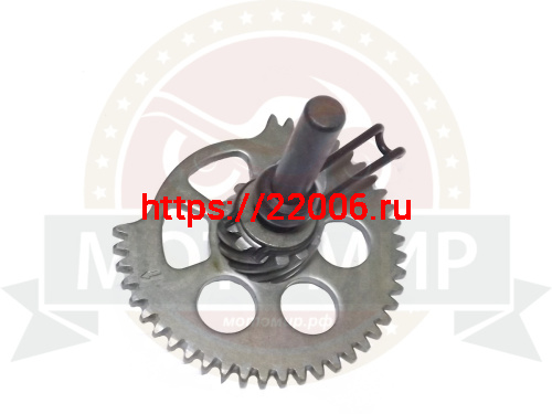 Шестерня кикстартера GY6-125/150 с осью и пружиной секторная промежуточная