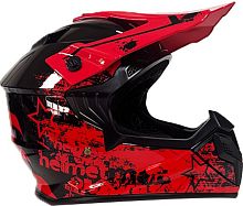 Мотошлем VIRTUE MD-911 Кросс красный с надписью (L)