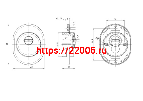 Броненакладка Fuaro (Фуаро) DEF.SF/OV.4825 (DEF 4825) CP-8 хром фото 4