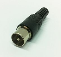 ТВ(PAL) штекер, на кабель RG-6U, винт-обжим