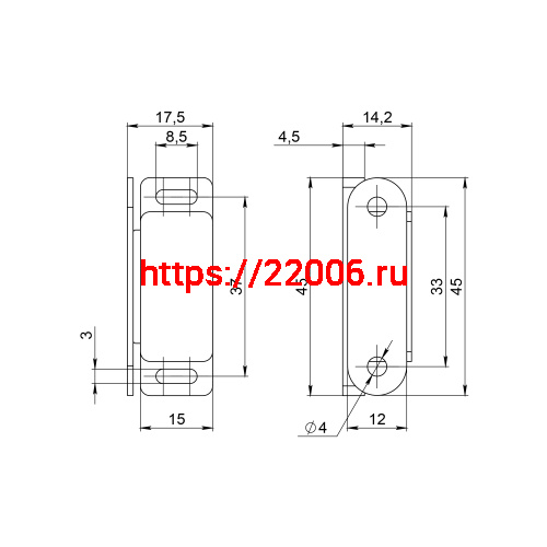 Защелка Ajax (Аякс) магнитная пластиковая ZLM15х45 WH белый фото 2 Защелка Ajax (Аякс) магнитная пластиковая ZLM15х45 WH белый фото 2