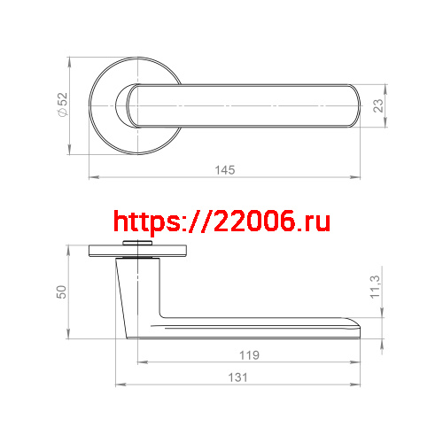 Ручка Ajax (Аякс) раздельная R.JSR51.NANO BL-24 черный фото 2 Ручка Ajax (Аякс) раздельная R.JSR51.NANO BL-24 черный фото 2