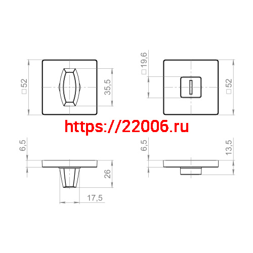 Ручка Fuaro (Фуаро) поворотная BK6.K.ZL52 BL-24 черный фото 3 Ручка Fuaro (Фуаро) поворотная BK6.K.ZL52 BL-24 черный фото 3