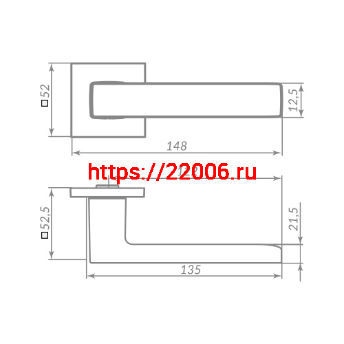 Ручка Punto (Пунто) раздельная K.ARC.Q52.TERRA BL-24 черный фото 3 Ручка Punto (Пунто) раздельная K.ARC.Q52.TERRA BL-24 черный фото 3