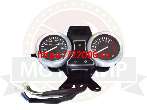 Щиток приборов трицикл в сборе круглый (спидометр+тахометр)